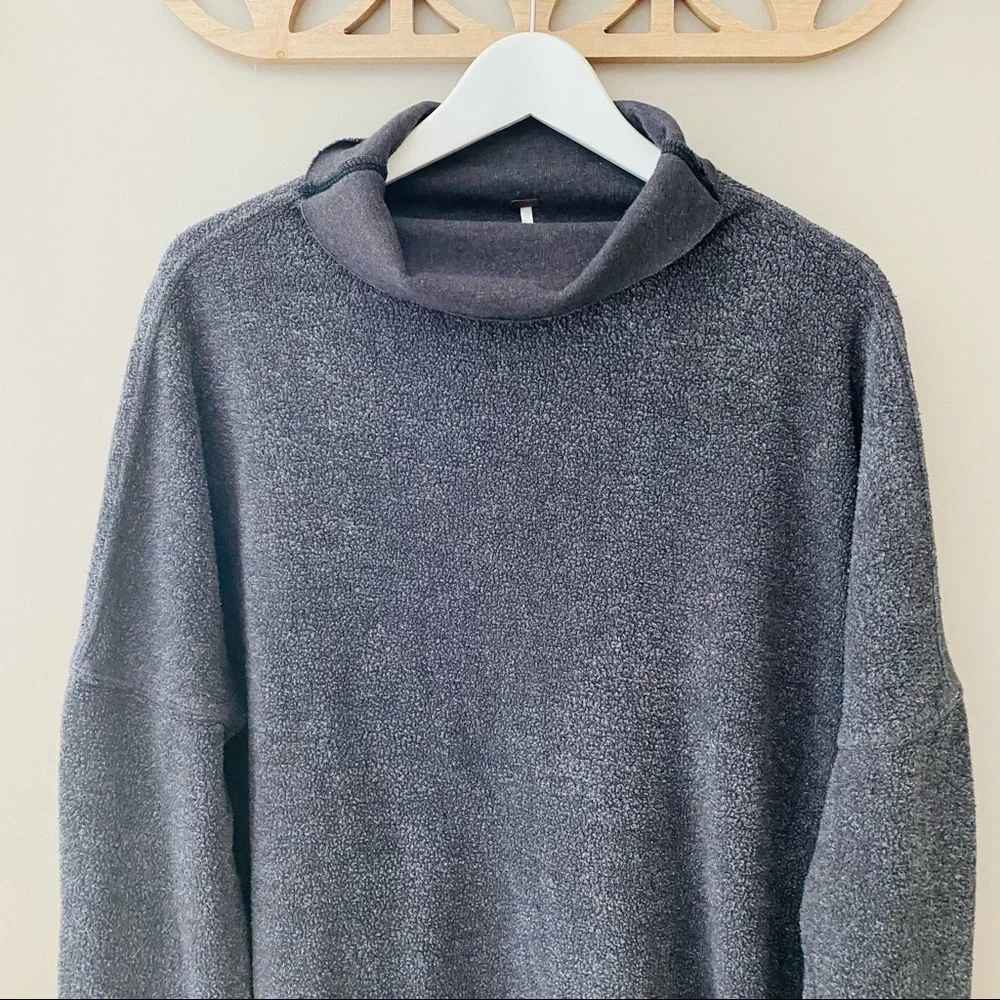 Free People Oversize Pullover Sweater Gray Sz Small